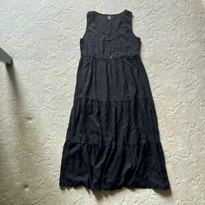 Black SHEIN High Waist Flowy Dress, NWOT